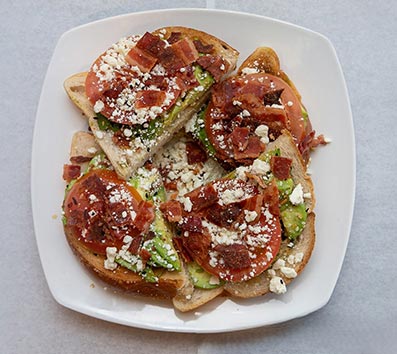 Mojo Hill Cafe - AVOCADO TOAST W/ FETA & TOMATO