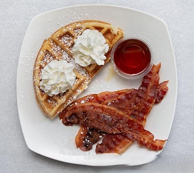 Mojo Hill Cafe- Waffle With Bacon